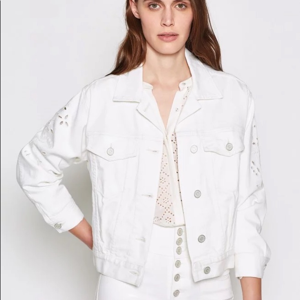 JOIE ROSLENA EYELET JEAN JACKET